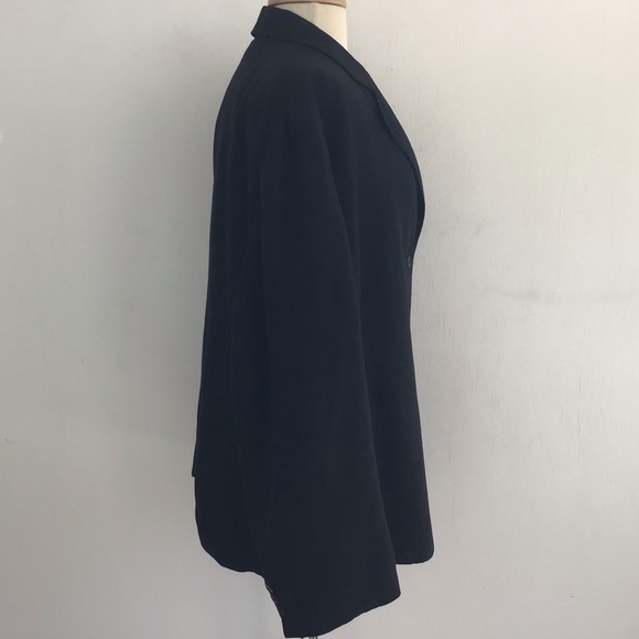 Jones New York Linen blend black fully lined 3 button blazer size 24W - Picture 3 of 14